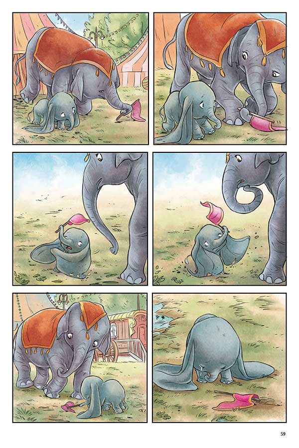 Página da Graphic Novel, Dumbo: Amigo nas Alturas Página da Graphic Novel, Dumbo: Amigo nas Alturas